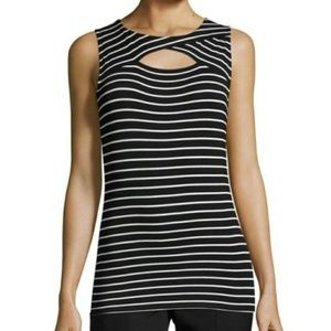 VINCE CAMUTO | Crisscross Cut-Out Sleeveless Top